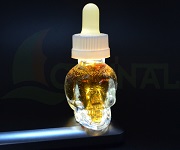 15ml Skull Head Glass Bottle